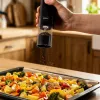 ELDOM ZMP5 set de molinillos de sal y pimienta a pilas con soporte, negro