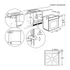 Electrolux EOE8P39WX horno eléctrico empotrable con autolimpieza por pirólisis, 71L, energía A+