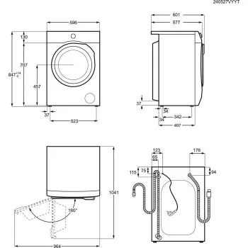 Electrolux EW2F528WP Lavadora de carga frontal, 8 kg, 1200 rpm, Blanco