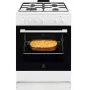 Electrolux LKG604012W Cocina de gas independiente con horno de gas, 60 cm, blanca