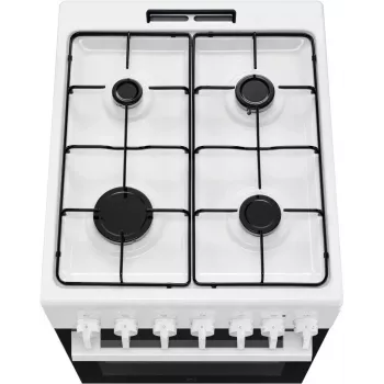 Electrolux LKK520032W cocina independiente con placa de gas y horno eléctrico, 50 cm, blanca