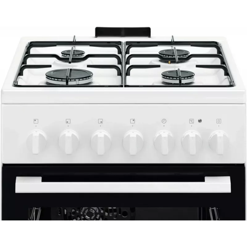 Electrolux LKK520032W cocina independiente con placa de gas y horno eléctrico, 50 cm, blanca
