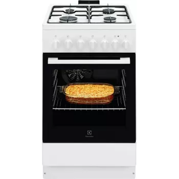Electrolux LKK520032W cocina independiente con placa de gas y horno eléctrico, 50 cm, blanca