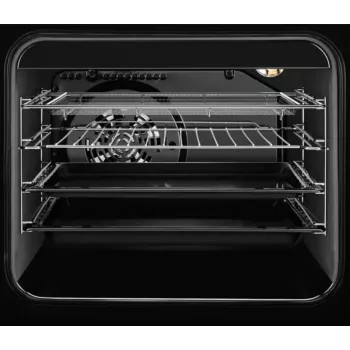 Electrolux LKR564275K cocina eléctrica independiente con placa vitrocerámica y horno de convección, negra