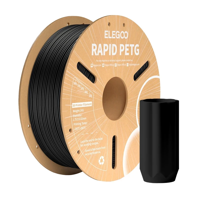 ELEGOO Filamento Rapid PETG (negro)