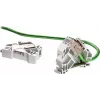 ELOTOUCH TE Connectivity AMP Netconn Adaptador DIN para carril, sin montar, 1 ranura Keystone, gris claro 1711897-1