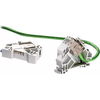 ELOTOUCH TE Connectivity AMP Netconn Adaptador DIN para carril, sin montar, 1 ranura Keystone, gris claro 1711897-1