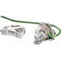 ELOTOUCH TE Connectivity AMP Netconn Adaptador DIN para carril, sin montar, 1 ranura Keystone, gris claro 1711897-1