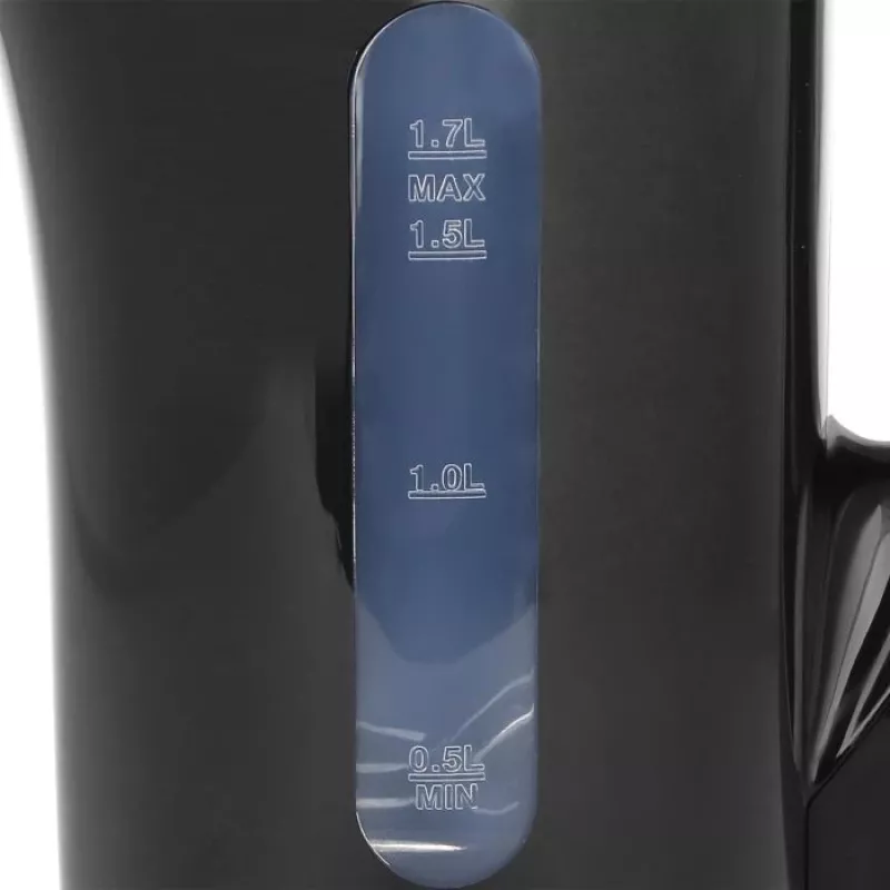 Emerio WK-123483 Hervidor de agua 1,7 L Negro 2200 W Inalámbrico con indicador de nivel de agua