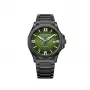 EMILE CHOURIET cronógrafo de hombre automático 41mm esfera negra correa de piel negra 081172GHHE8H