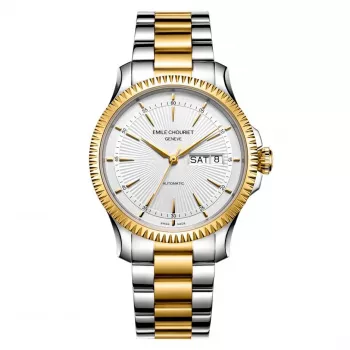 EMILE CHOURIET reloj automático hombre 091155G656280 40mm acero inoxidable esfera gris antracita piel negra