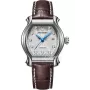 EMILE CHOURIET reloj automático para mujer 1911 28mm esfera plateada correa de piel marrón