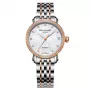EMILE CHOURIET reloj para mujer 011168L306982 (30mm) - Swiss Quartz, acero inoxidable, esfera plateada, correa de piel negra
