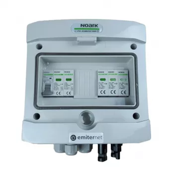 EMITER DCAC Caja combinadora fotovoltaica hermética IP65 con SPD Noark tipo 2, 1 string, 1 MPPT, 16A monofásica