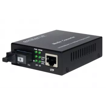 EMITER EM/1GB-ETH-1XSC-1550 convertidor de fibra óptica WDM Ethernet 10/100/1000 Mbps RJ45/1xSC SM 9/125 (Tx 1550nm / Rx 1310nm) 20km
