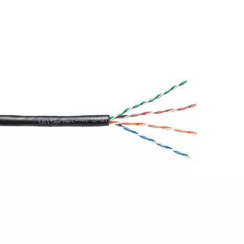 EMITER EmiterNet Cable UTP Cat5e exterior PVC+PE cobre macizo 4x2x0,5mm Negro