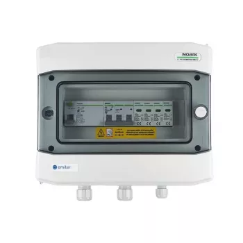 EMITER Cuadro eléctrico conectado AC Caja de distribución hermética IP65 con protector contra sobretensiones Noark Tipo 2, 40A trifásico, diferencial Tipo A 40A/300mA