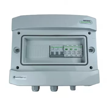 EMITER Cuadro eléctrico conectado AC hermético IP65 EMITTER con protección contra sobretensiones AC Noark Tipo 1+2, 40A 3 fases
