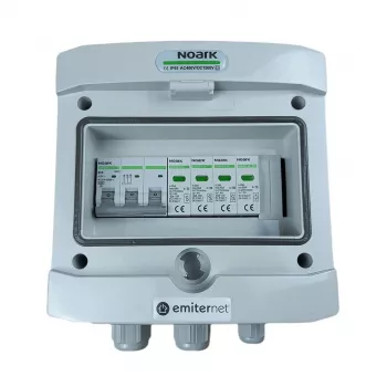 EMITER protector de sobretensión AC hermético IP65 para cuadros eléctricos Emitter Noark Type 2, 10A 3 polos