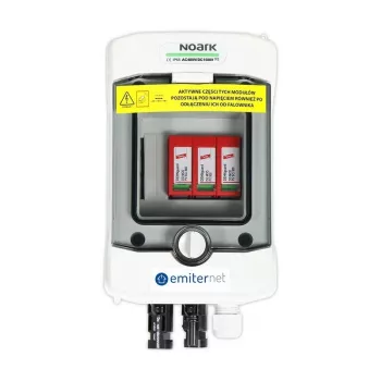 Cuadro de conmutación DC EMITER, IP65, con descargador de sobretensiones DC Dehn Tipo 2 1000V, 1x string PV, 1x MPPT