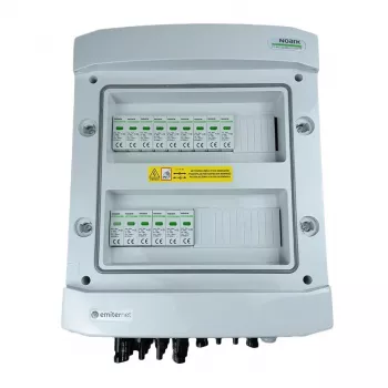 EMITER Cuadro eléctrico DC hermético IP65-EMITTER con descargador de sobretensión DC Noark 1000V Type 2, 5x string PV, 5x MPPT