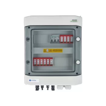EMITER Cuadro eléctrico conectado DCAC Hermetic IP65 EMITTER con protector contra sobretensiones DC Dehn 1000V Tipo 2, 2 x PV-String, 2 x MPPT // og. AC Dehn Tipo 2, 10A 3-F