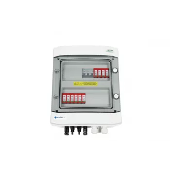 EMITER Switchgear Attached DCAC Hermetic IP65 EMITTER con descargador de sobretensión DC Dehn 1000V Type 2, 2 x PV-String, 2 x MPPT // og. AC Dehn Type 2, 20A 3 fases