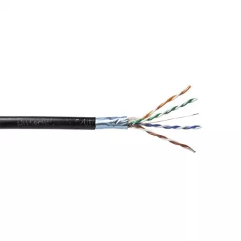 EmiterNet Cable FTP (F/UTP) Cat.5e externo relleno de gel, 4x2x0,5 PE+GEL, Negro