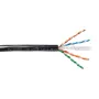 EmiterNet cable UTP Cat6 exterior relleno de gel cobre sólido, funda PE, negro, 4x2x0.57 mm