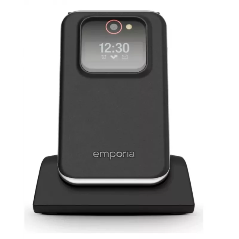 Emporia emporiaJOY V228 Teléfono plegable, 4G LTE, teclas grandes, pantalla TFT de 2,8 pulgadas, negro