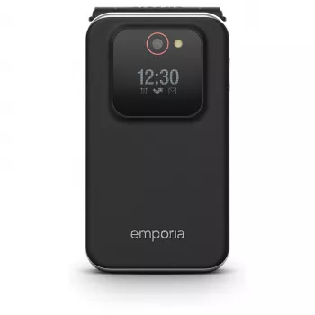 Emporia emporiaJOY V228 Teléfono plegable, 4G LTE, teclas grandes, pantalla TFT de 2,8 pulgadas, negro