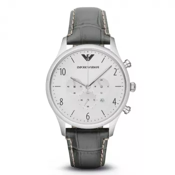Emporio Armani AR1861 Reloj cronógrafo hombre de acero inoxidable, 43 mm