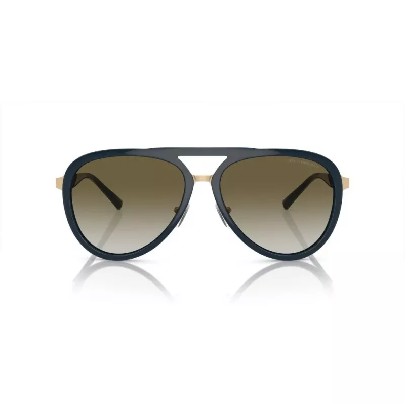 EMPORIO ARMANI EA2145-33598E Gafas de sol rectangulares para hombre Negro mate Gris oscuro 59mm