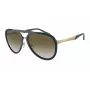 EMPORIO ARMANI EA2145-33598E Gafas de sol rectangulares para hombre Negro mate Gris oscuro 59mm