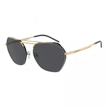 EMPORIO ARMANI EA2148-301387 Gafas de sol hombre, montura negro mate, cristales gris oscuro, 56 mm