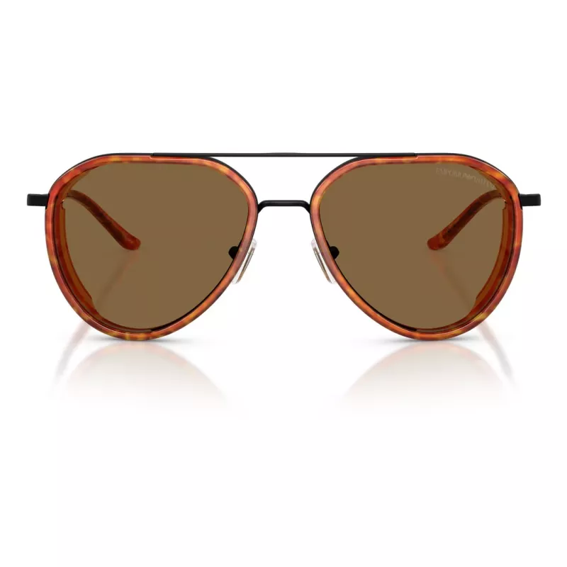 EMPORIO ARMANI EA2163-3001OR gafas de sol hombre - montura negro brillante, lentes gris oscuro, 56 mm