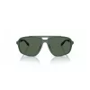 EMPORIO ARMANI EA4236U619071 gafas de sol hombre - montura cuadrada de inspiración piloto negro mate, lentes gris oscuro, 59 mm
