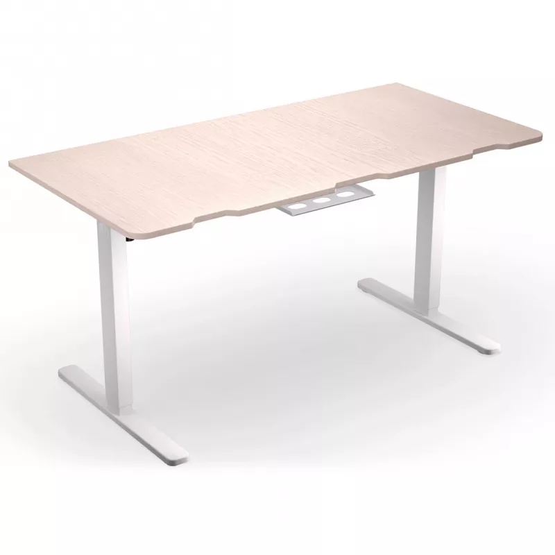 ENDORFY Atlas L Escritorio elevable eléctrico de pie-sentado, madera clara, 1400x600 mm