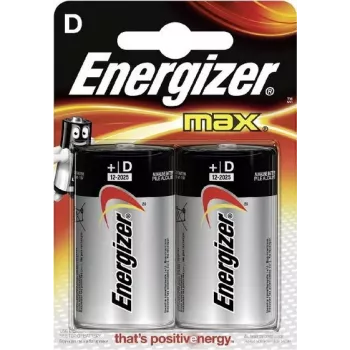 Energizer MAX Pilas alcalinas D, pack de 2 blíster (LR20) E300129200