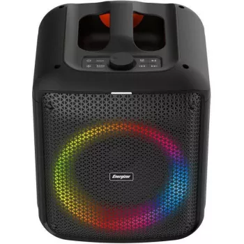 ENERGIZER Altavoz Bluetooth Portátil 20W RGB LED Radio FM 6000mAh Negro