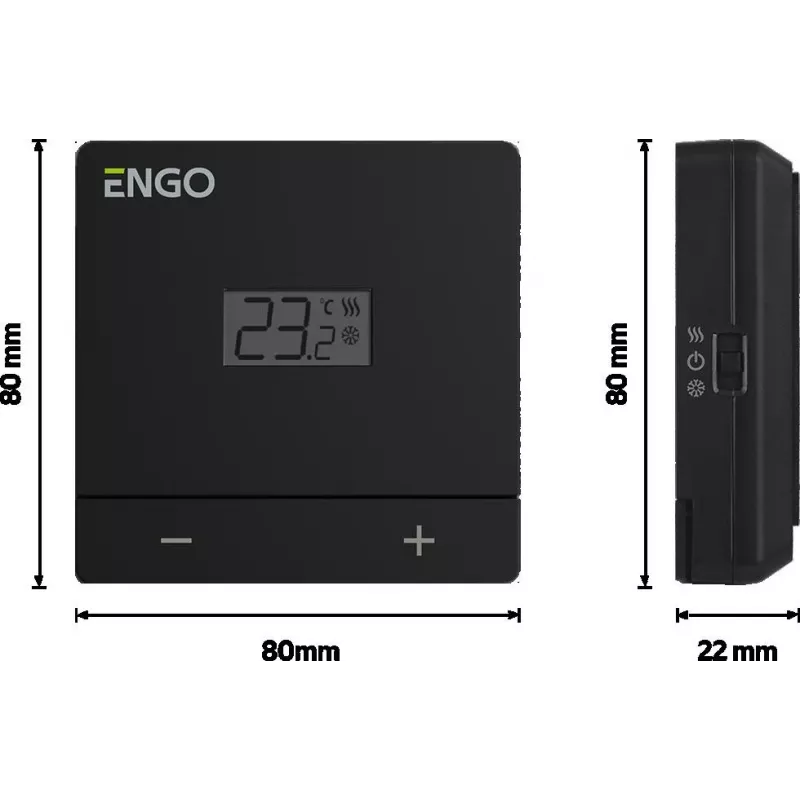ENGO Controls EASY-230B termostato ambiente inalámbrico programable diario