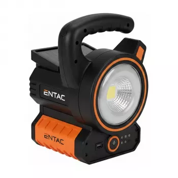 ENTAC Lámpara de trabajo LED solar con powerbank