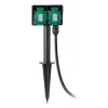 Entac toma de corriente exterior con pica IP44 de 2 tomas 5m