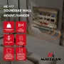 EOF Maclean MC-177 Soporte de pared para barra de sonido, acero, negro, inclinación +8° a -8°, máx. 10 kg