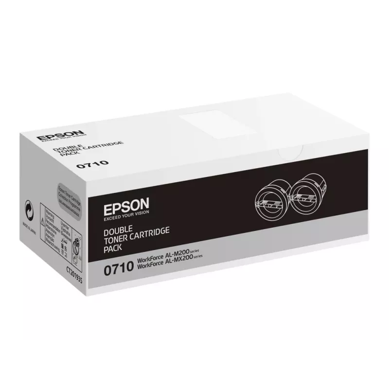 Epson 0710 - Pack de 2 - Alta capacidad - Negro