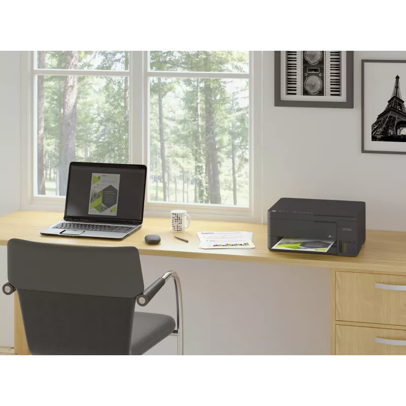 Impresora multifunción de inyección de tinta color A4 Wi-Fi Epson EcoTank L3352 con depósitos de tinta rellenables (C11CL62426)