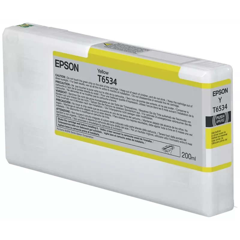 Epson T653400 cartucho de tinta amarillo (200 ml, pigmento, UltraChrome HDR) para Stylus Pro 4900/7890/7900/9890/9900