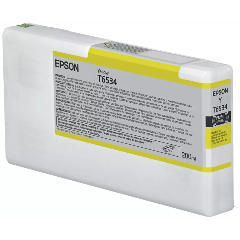 Epson T653400 cartucho de tinta amarillo (200 ml, pigmento, UltraChrome HDR) para Stylus Pro 4900/7890/7900/9890/9900