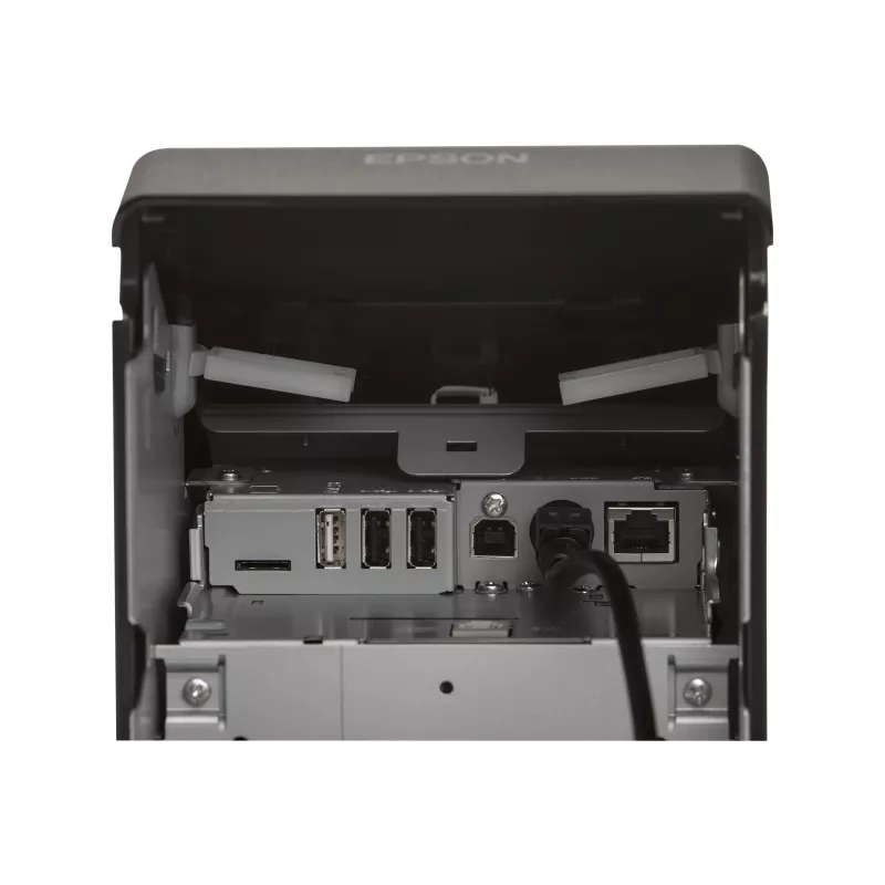 Epson TM m30II-S (012A0) Impresora de tickets - Térmica directa - Rollo (79,5 mm) - 203 x 203 ppp - Hasta 250 mm/s - USB 2.0, LAN, USB 2.0 Host, Lightning - Cortador automático - Negro