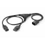 Equip 112210 cable divisor de alimentación, 1,6 m, C14 a 2x C13, negro